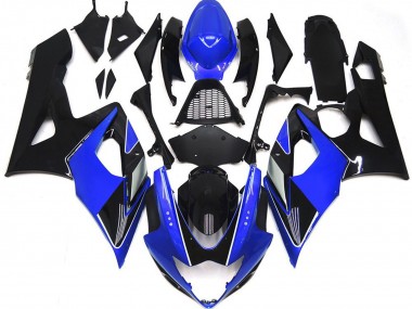 Suzuki GSXR 1000 Motorrad Verkleidung 2005-2006 - Blau Glanzendes Schwarz