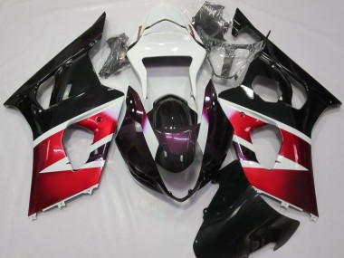 Suzuki GSXR 1000 Motorrad Verkleidung 2003-2004 - Rot Weiss Glanzendes Schwarz