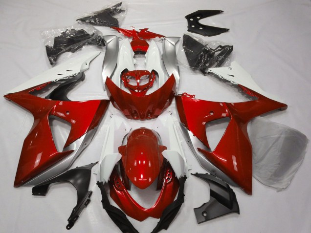 Suzuki GSXR 1000 Motorrad Verkleidung 2009-2016 - Weiss Silber Rot