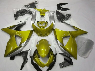 Suzuki GSXR 1000 Motorrad Verkleidung 2009-2016 - Weiss Gelb