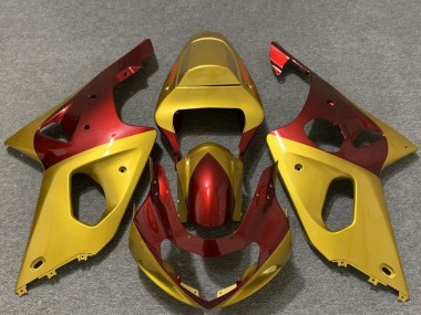 Suzuki GSXR 1000 Motorrad Verkleidung 2000-2002 - Gold Rot