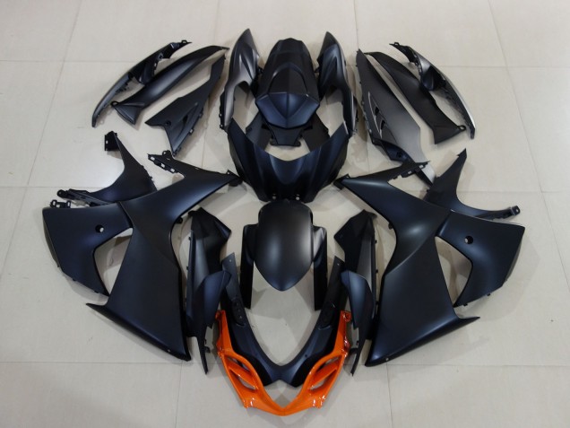 Suzuki GSXR 1000 Motorrad Verkleidung 2009-2016 - Matt Schwarz Orange