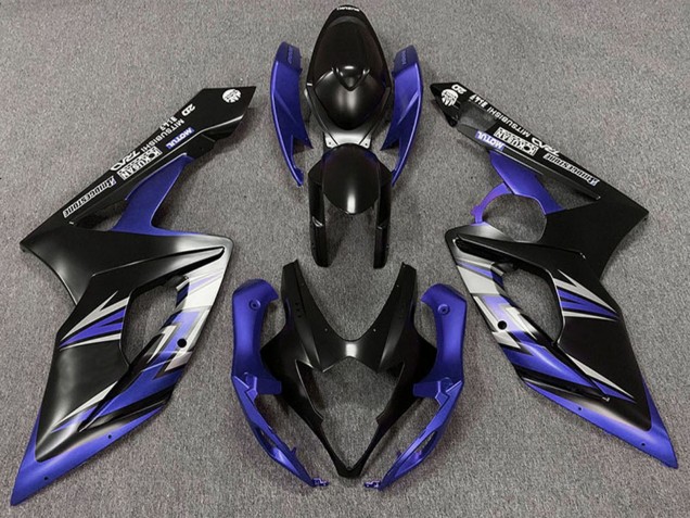 Suzuki GSXR 1000 Motorrad Verkleidung 2005-2006 - Matt Schwarz Blau