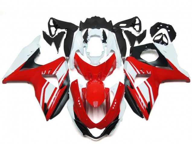 Suzuki GSXR 1000 Motorrad Verkleidung 2009-2016 - Weiss Rot Schwarz