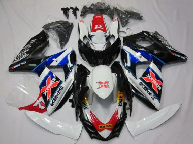 Suzuki GSXR 1000 Motorrad Verkleidung 2009-2016 - Weiss Blau Rot Schwarz X