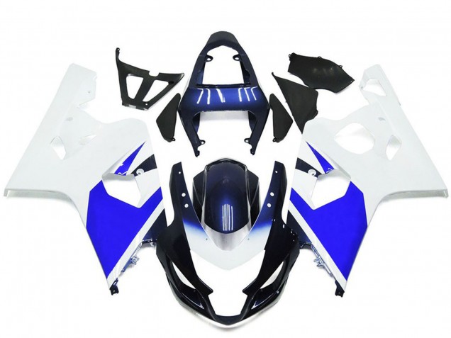 Suzuki GSXR 600 / GSXR 750 Motorrad Verkleidung 2004-2005 - Weiss Blau