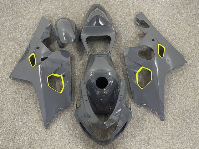 Suzuki GSXR 600 / GSXR 750 Motorrad Verkleidung 2004-2005 - Nardo Grau Neon Gelb