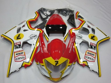 Suzuki GSXR 600 / GSXR 750 Motorrad Verkleidung 2004-2005 - Weiss Rot Gelb