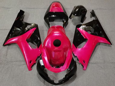 Suzuki GSXR 600 / GSXR 750 Motorrad Verkleidung 2001-2003 - Rosa Glanzendes Schwarz