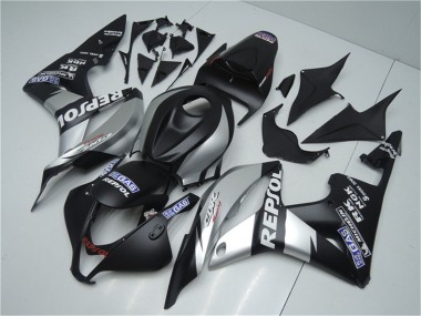Honda CBR600RR Motorrad Verkleidung 2007-2008 - Matt Schwarz Silber Grau Repsol