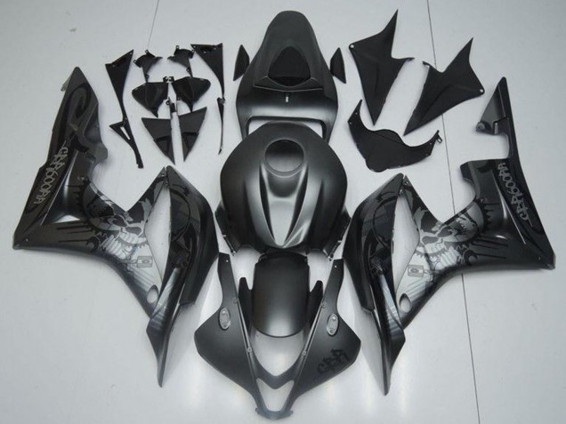Honda CBR600RR Motorrad Verkleidung 2007-2008 - Matt Schwarz Graffiti