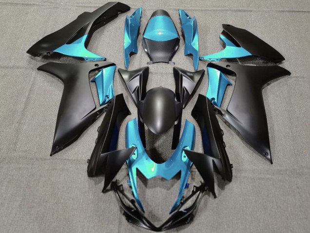 Suzuki GSXR 600 / GSXR 750 Motorrad Verkleidung 2011-2024 - Hellblau Matt Schwarz