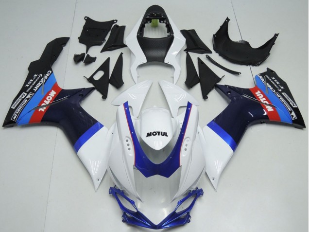 Suzuki GSXR 600 / GSXR 750 Motorrad Verkleidung 2011-2024 - Weiss Blau Schwarz Rot Motul