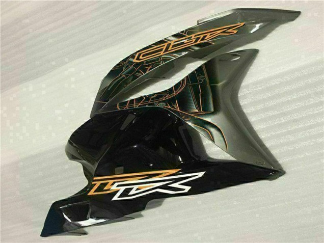 Honda CBR600RR Motorrad Verkleidung 2009-2012 - Weiss Orange Glanzendes Schwarz