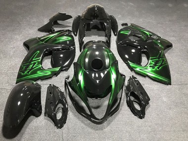 Suzuki GSXR 1300 Motorrad Verkleidung 2008-2020 - Glanzendes Schwarz und Grun
