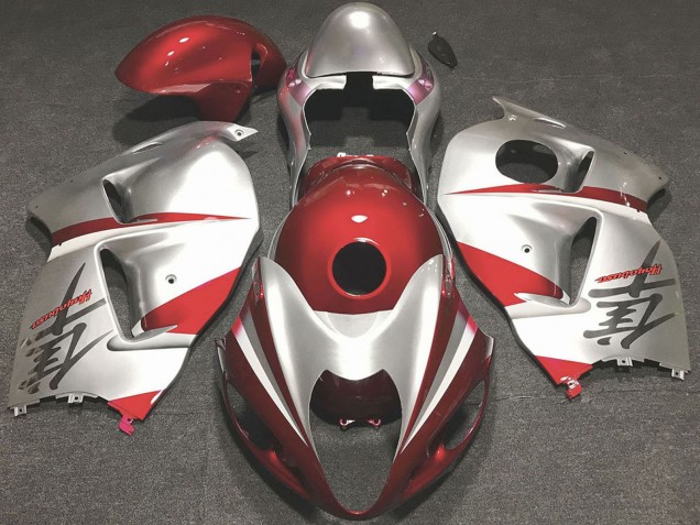 Suzuki GSXR 1300 Motorrad Verkleidung 1996-2007 - Glanzendes Rot und Silber