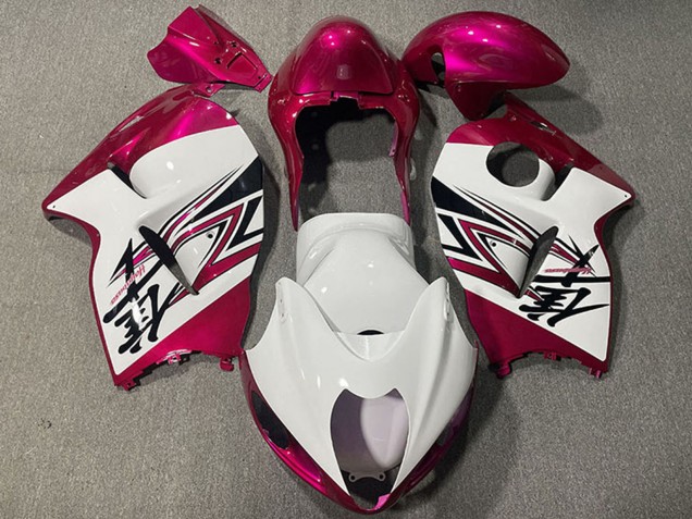 Suzuki GSXR 1300 Motorrad Verkleidung 1996-2007 - Glanzendes Weiss Rosa