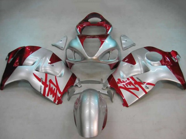 Suzuki GSXR 1300 Motorrad Verkleidung 1996-2007 - Silber Rot