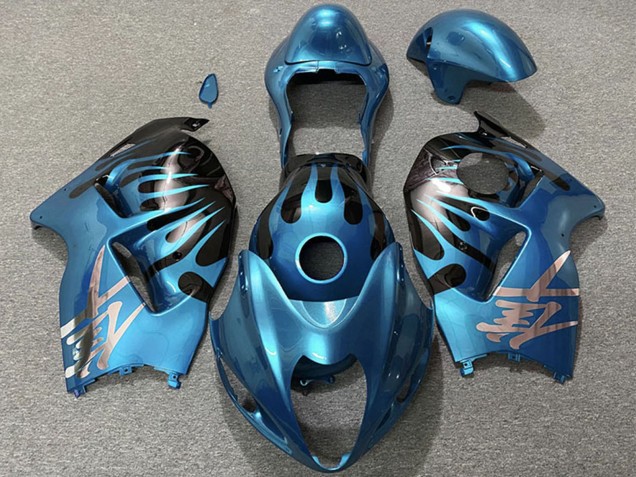 Suzuki GSXR 1300 Motorrad Verkleidung 1996-2007 - Sky Blau und Schwarz