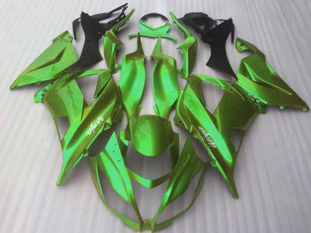 Kawasaki ZX10R Motorrad Verkleidung 2016-2020 - Glanzendes Bonbon Grun