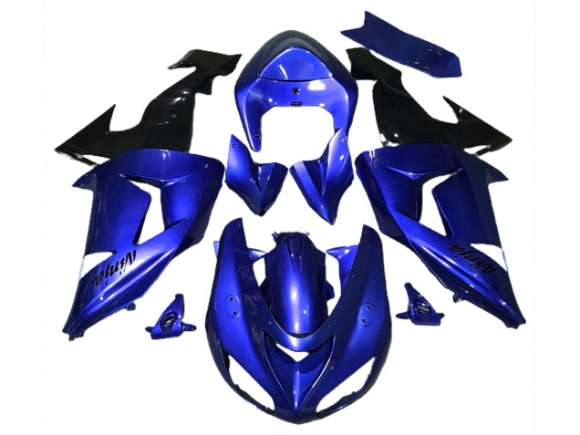 Kawasaki ZX10R Motorrad Verkleidung 2006-2007 - Blau Schwarz
