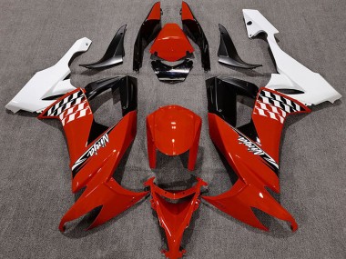Kawasaki ZX10R Motorrad Verkleidung 2008-2010 - Weiss Rot Schwarz