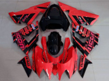 Kawasaki ZX10R Motorrad Verkleidung 2004-2005 - Rot und Schwarz Logo