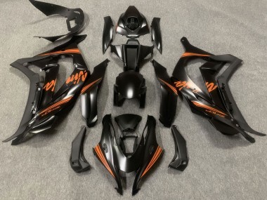 Kawasaki ZX10R Motorrad Verkleidung 2016-2020 - Matt Schwarz Orange Ninja