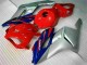 Honda CBR1000RR Motorrad Verkleidung 2004-2005 - Silber Rot Blau Schwarz Streifen