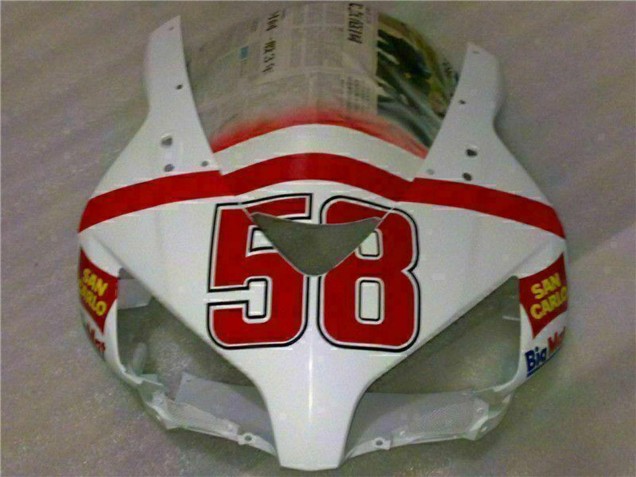 Honda CBR1000RR Motorrad Verkleidung 2004-2005 - Weiss Rot Gelb San Carlo 58