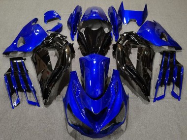 Kawasaki ZX14R Motorrad Verkleidung 2012-2024 - Blau Glanzendes Schwarz
