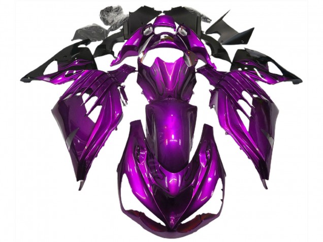Kawasaki ZX14R ZZR1400 Motorrad Verkleidung 2012-2024 - Lila Schwarz