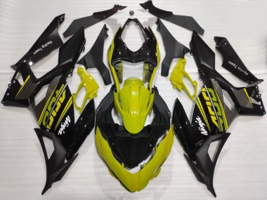 Kawasaki Ninja 400 Motorrad Verkleidung 2018-2024 - Gelb Glanzendes Schwarz Matt Schwarz OEM Stil