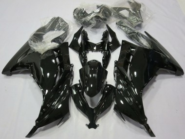 Kawasaki Ninja 300 Motorrad Verkleidung 2013-2024 - Glanzendes Schwarz