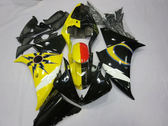Yamaha R1 Motorrad Verkleidung 2012-2014 - Gelb Schwarz Rot