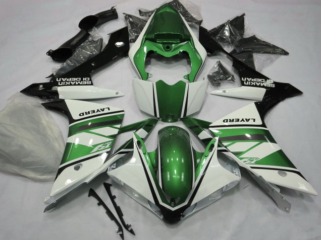 Yamaha R1 Motorrad Verkleidung 2007-2008 - Weiss Grun Schwarz