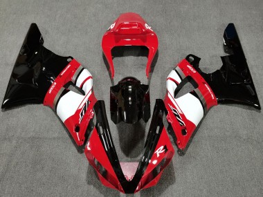 Yamaha R1 Motorrad Verkleidung 2000-2001 - Rot Weiss Glanzendes Schwarz
