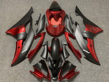 Yamaha R6 Motorrad Verkleidung 2008-2016 - Rot Matt Schwarz