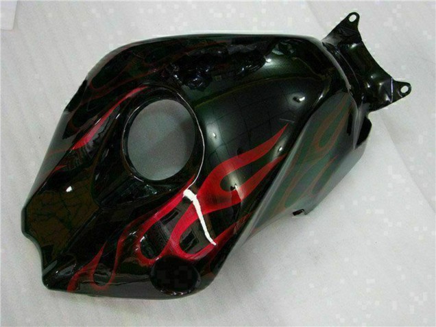 Honda CBR1000RR Motorrad Verkleidung Kit 2008-2011 - Glanzendes Schwarz Rot Flamme