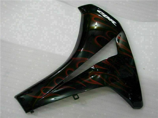 Honda CBR1000RR Motorrad Verkleidung Kit 2008-2011 - Glanzendes Schwarz Rot Flamme