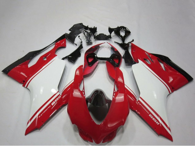 Ducati 1199 Motorrad Verkleidung 2011-2014 - Weiss Rot Schwarz OEM Stil