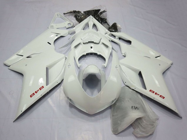 Ducati 848 Motorrad Verkleidung 2007-2014 - Perl Weiss