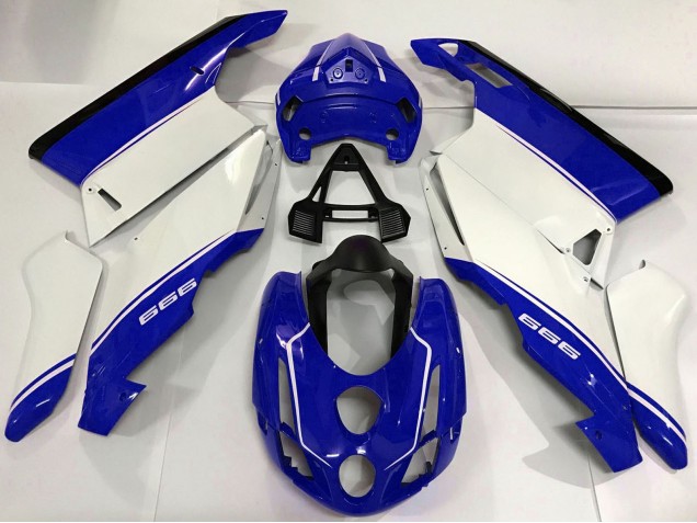 Ducati 999 Motorrad Verkleidung 2003-2004 - Weiss Blau Schwarz