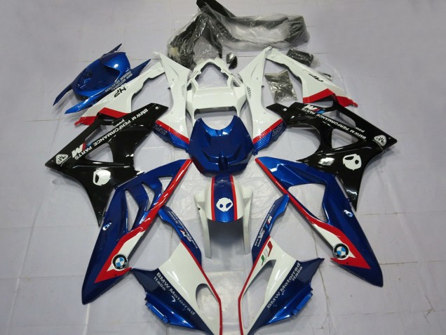 BMW S1000RR Motorrad Verkleidung 2009-2014 - Weiss Rot Blau Glanzendes Schwarz