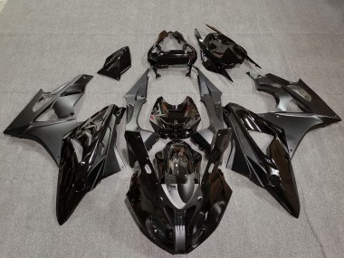 BMW S1000RR Motorrad Verkleidung 2009-2014 - Glanzendes Schwarz Matt Schwarz Carbonfaser