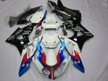 BMW S1000RR Motorrad Verkleidungen Kit 2009-2014 - Weiss Rot Blau Glanzendes Schwarz