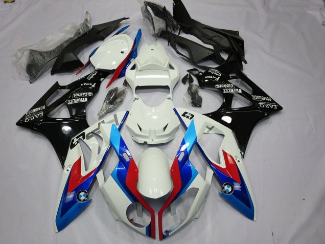 BMW S1000RR Motorrad Verkleidungen Kit 2009-2014 - Weiss Rot Blau Glanzendes Schwarz