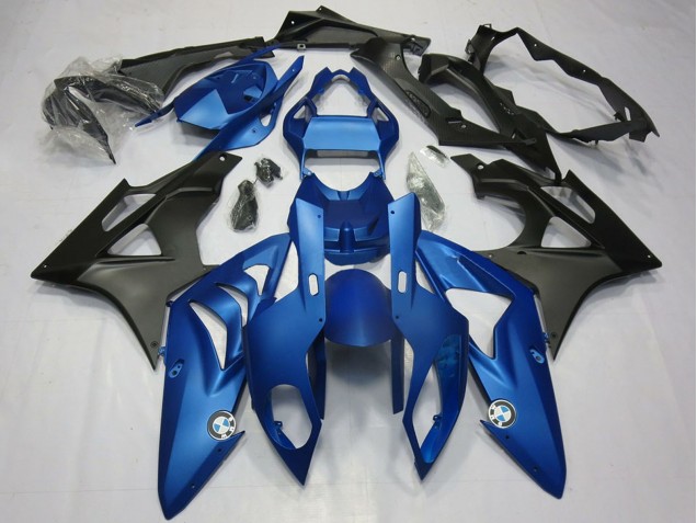 BMW S1000RR Motorrad Verkleidung Kit 2009-2014 - Blau Matt Schwarz