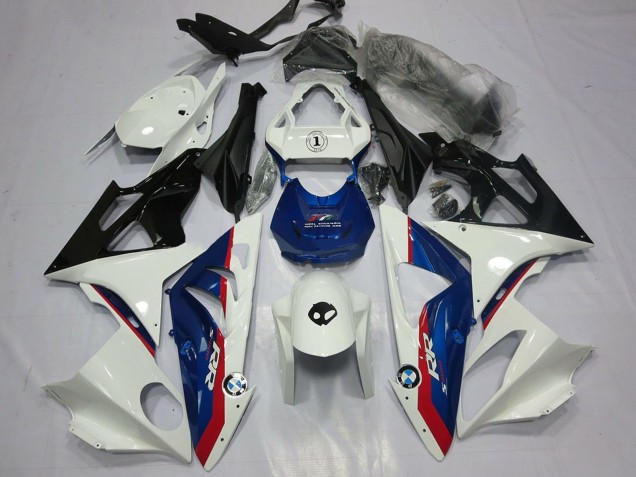 BMW S1000RR Motorrad Verkleidung 2009-2014 - Weiss Rot Blau Glanzendes Schwarz