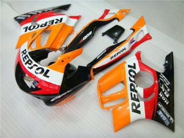 Honda CBR600 F3 Motorrad Verkleidung 1995-1996 - Orange Weiss Rot Glanzendes Schwarz Repsol